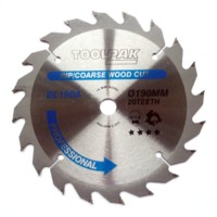 TCT Circular Saw Blade 190mm x 16mm x 20T Professional Toolpak 